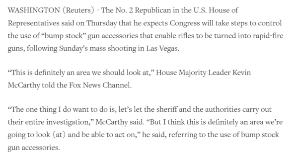 Kevin McCarthy Bump Stock